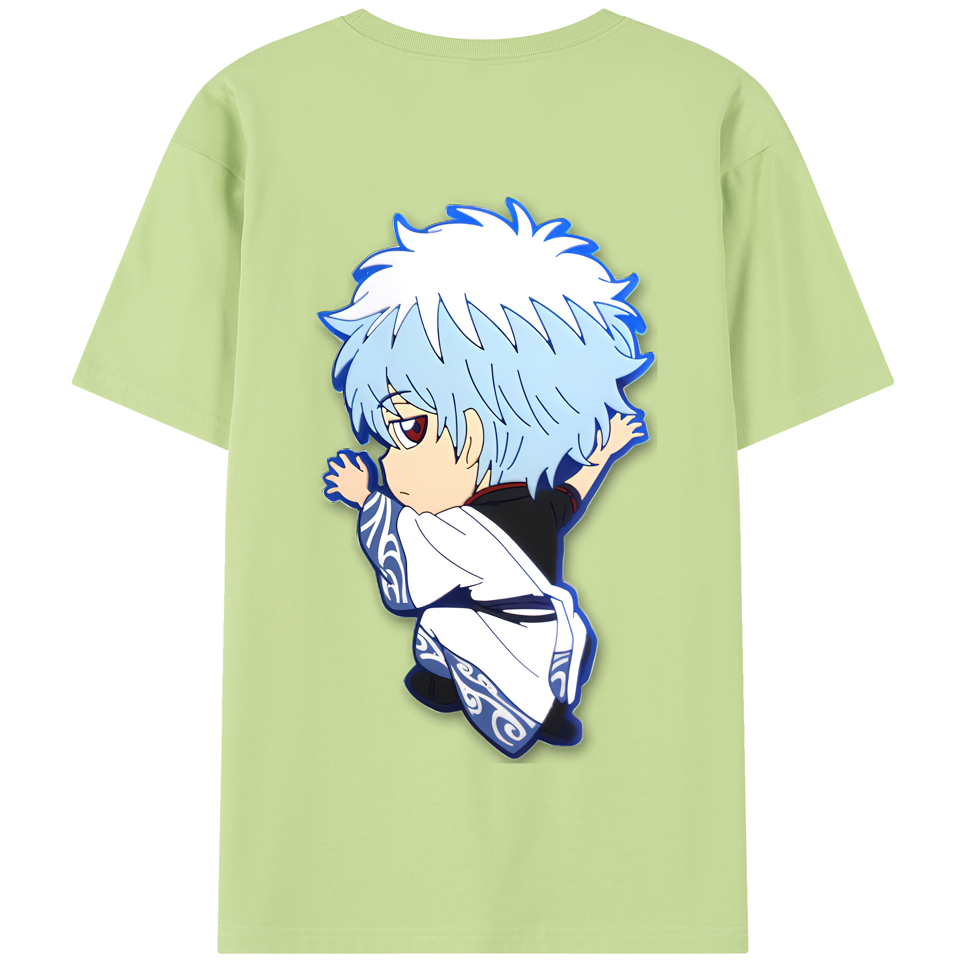（画像用） ぎんたま 坂田銀時（さかたぎんとき） 神楽 志村新八（しむら しんぱち） GINTAMA Sakata Gintoki Kagura Shimura Shinpachi 綿100％半袖Tシャツ（背面プリント）